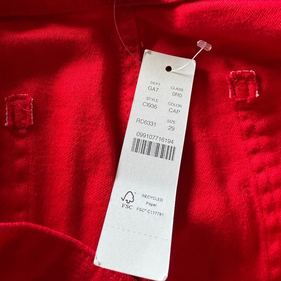 J. Crew Red Camp-Pocket Wide-Leg Pant - Sz 29 NWT - Picture 7 of 8